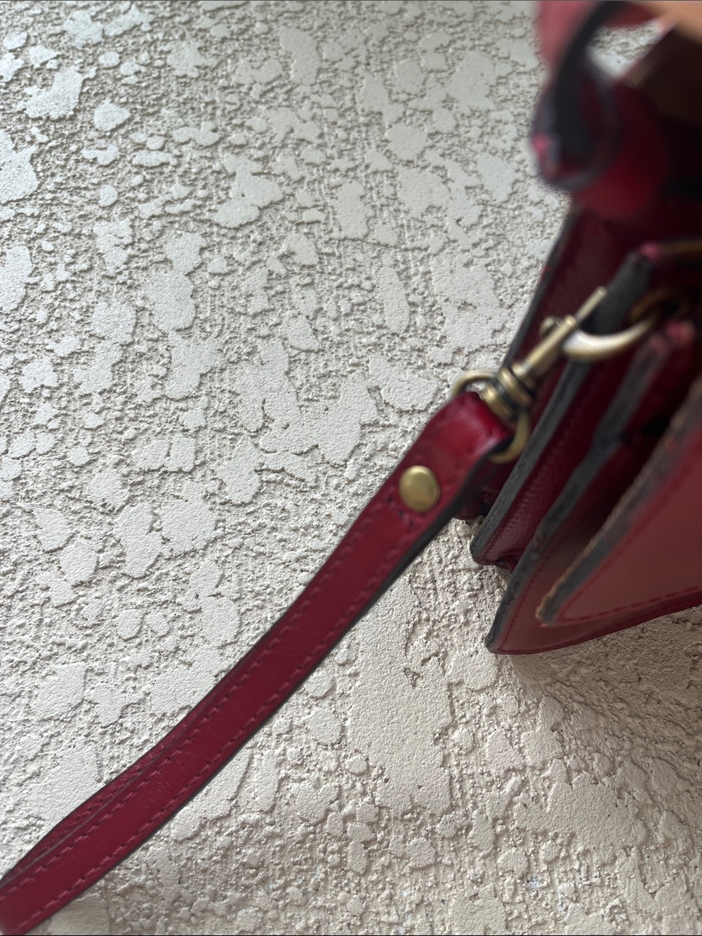 Patricia Nash Leather Crossbody Bag-Cherry Red-Gorgeous!!! - Picture 14 of 15